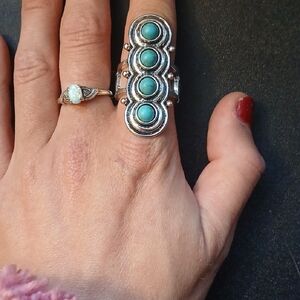Silver and Turquoise Statement Ring